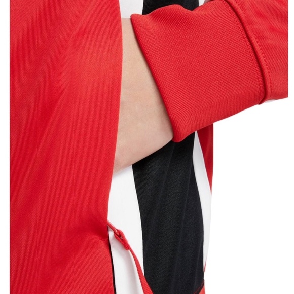 NIKE AIR Sportswear, Lightweight Track Jacket, Sewn Text, Red-Black-White, L - Picture 3 of 12